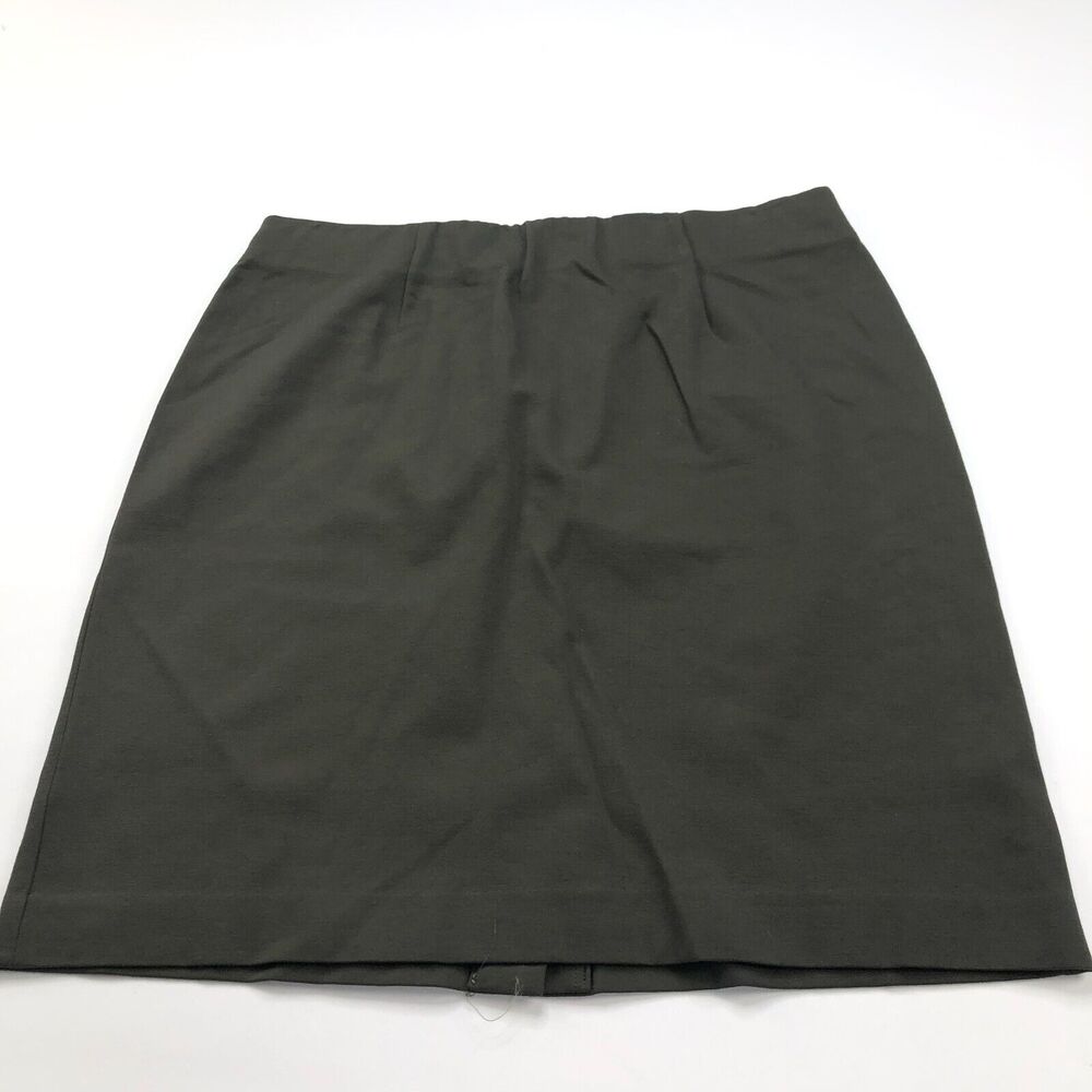 J.Jill Pull On Medium (Fits 32 In) Viscose Nylon Flat Elastic Waist Skirt Brown